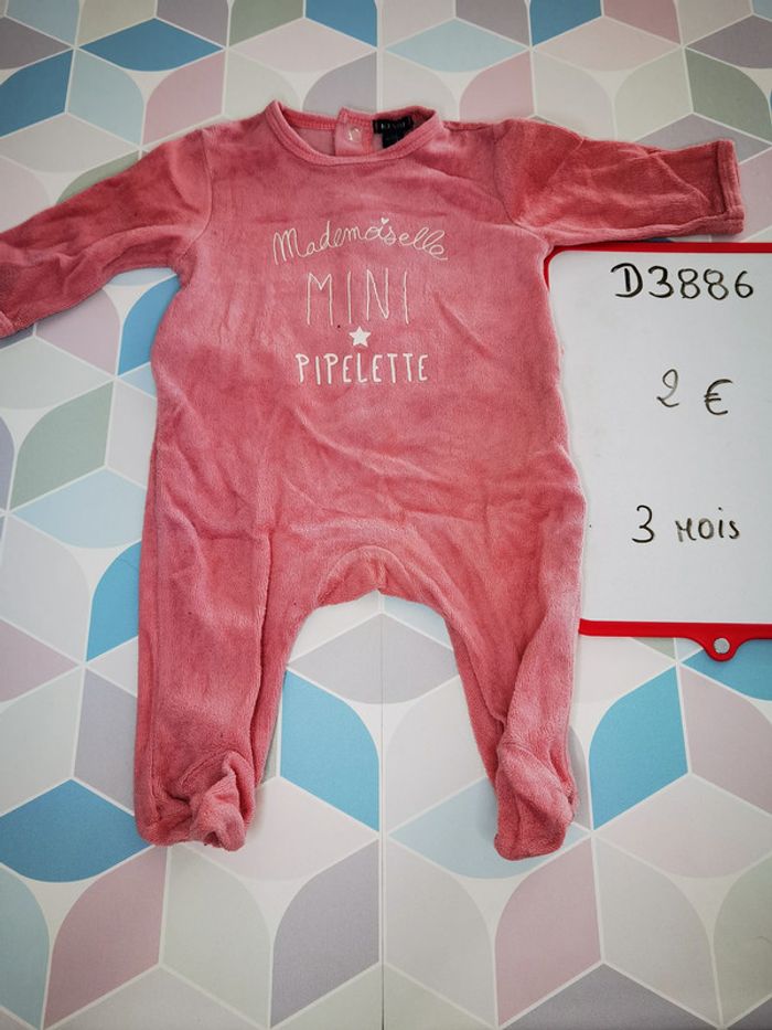 D3886 - pyjama fille 3 mois - photo numéro 3