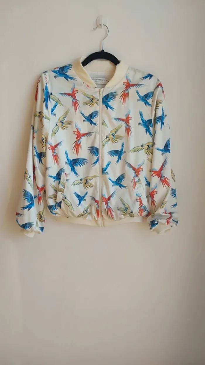 Veste bomber satiné motif