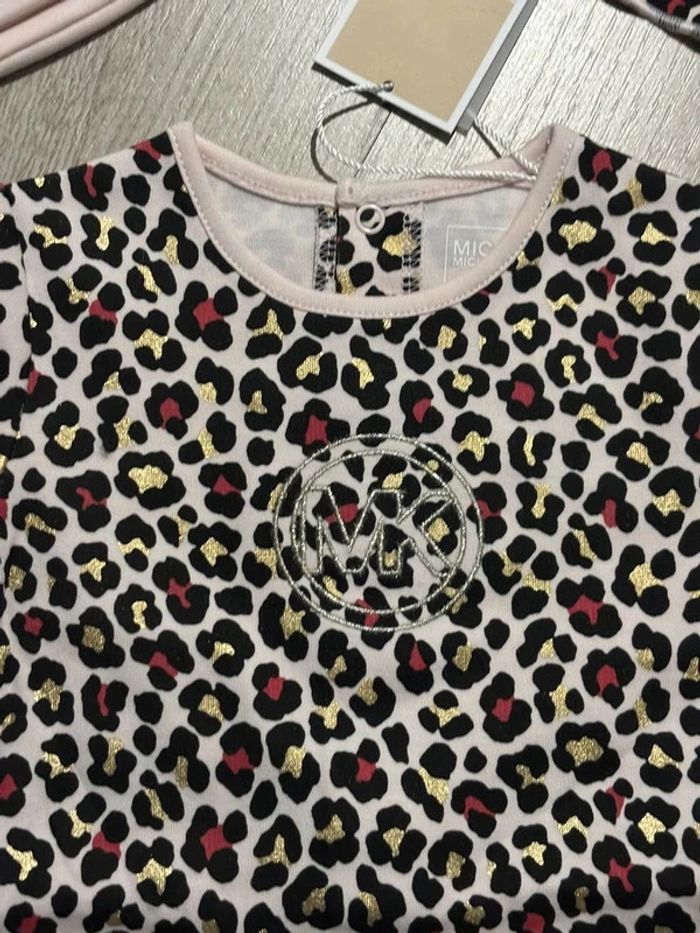 Ensemble 3 pièce pyjama bonnet pour bébé fille 3 mois Michael Kors - photo numéro 3