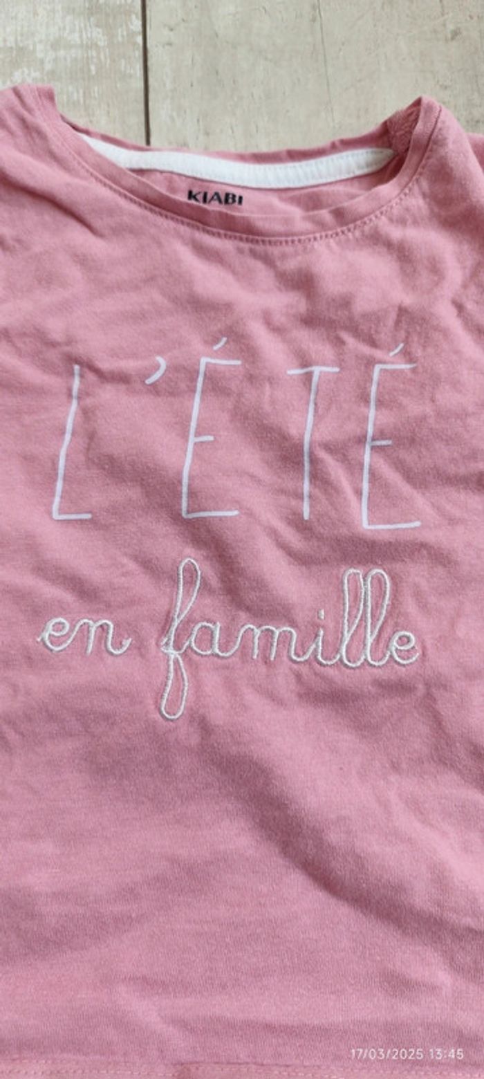 T-shirt rose Kiabi T3A - photo numéro 2