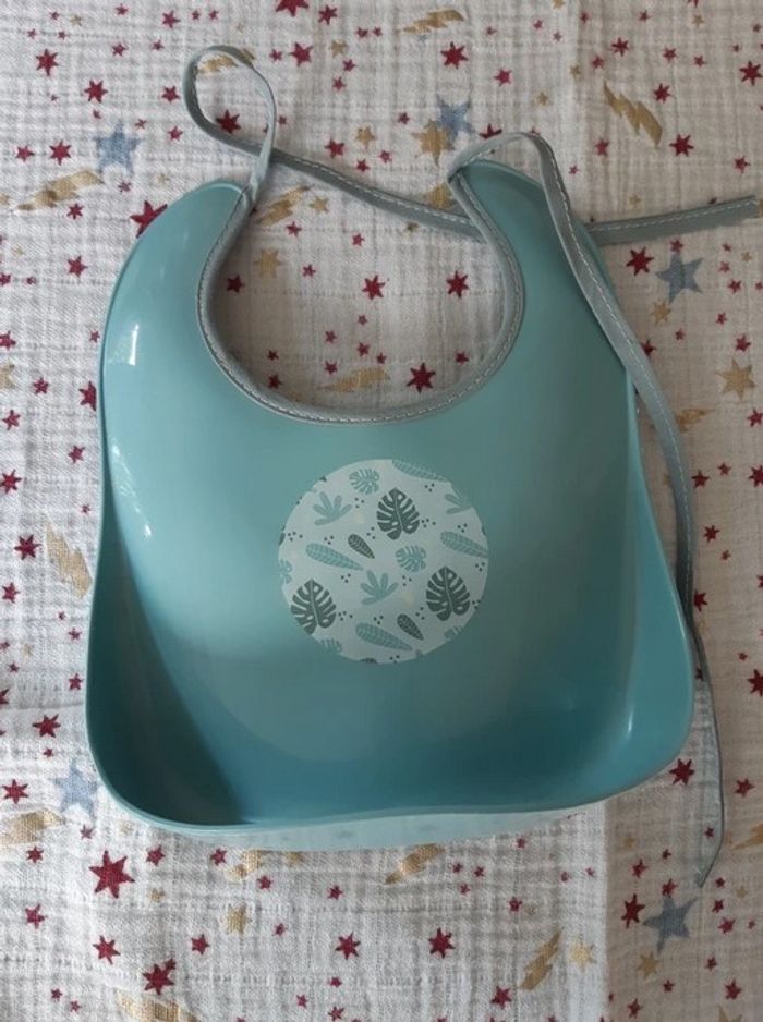 Bavoir récupérateur bleu