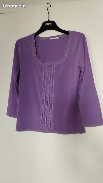 Pull maille manches 3/4 femme 40