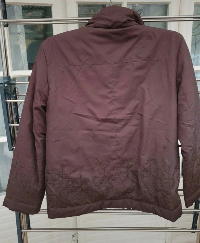 Blouson- doudoune marron brodé "Chanon Collection" T.38 - photo numéro 9