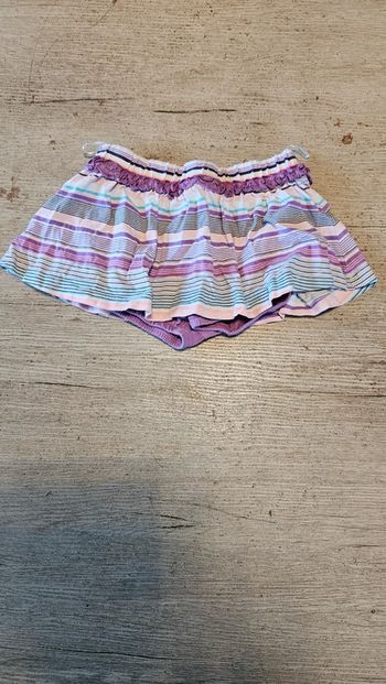 upe courte avec culotte, mauve ligné rose, gris, Baby Club, 18 mois, nickel