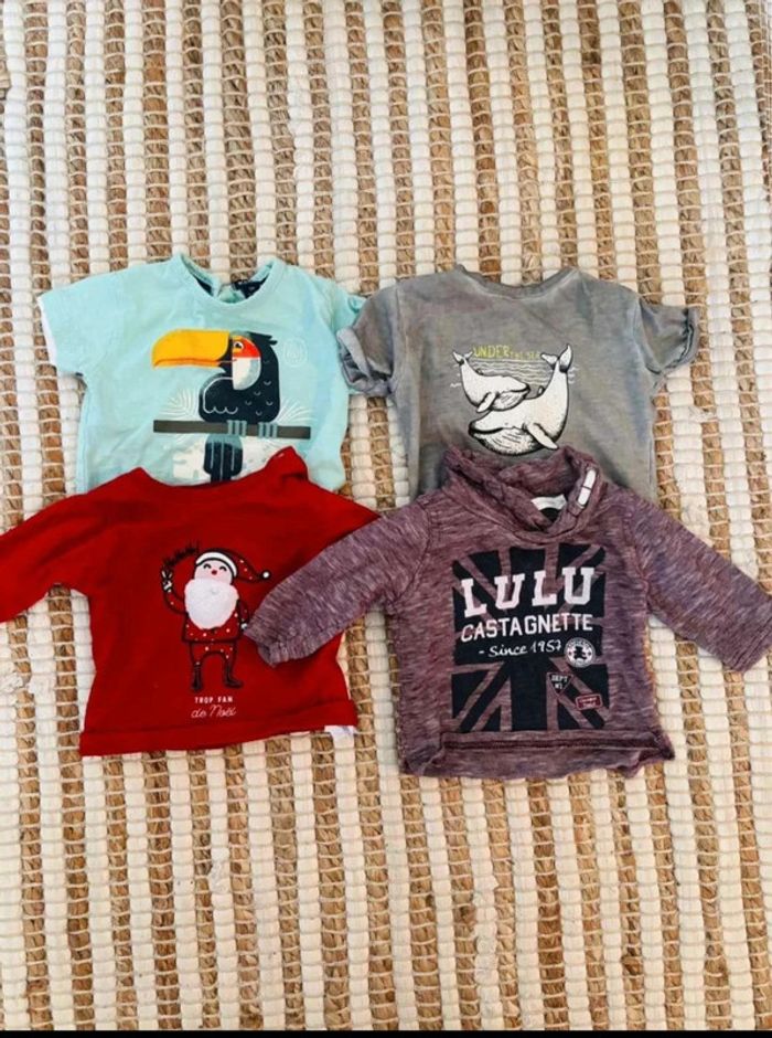 Lot 4 tee shirt 3 mois