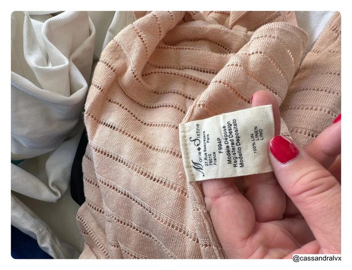 Gilet rose poudrée en lin - Marie Sixtine - photo numéro 4