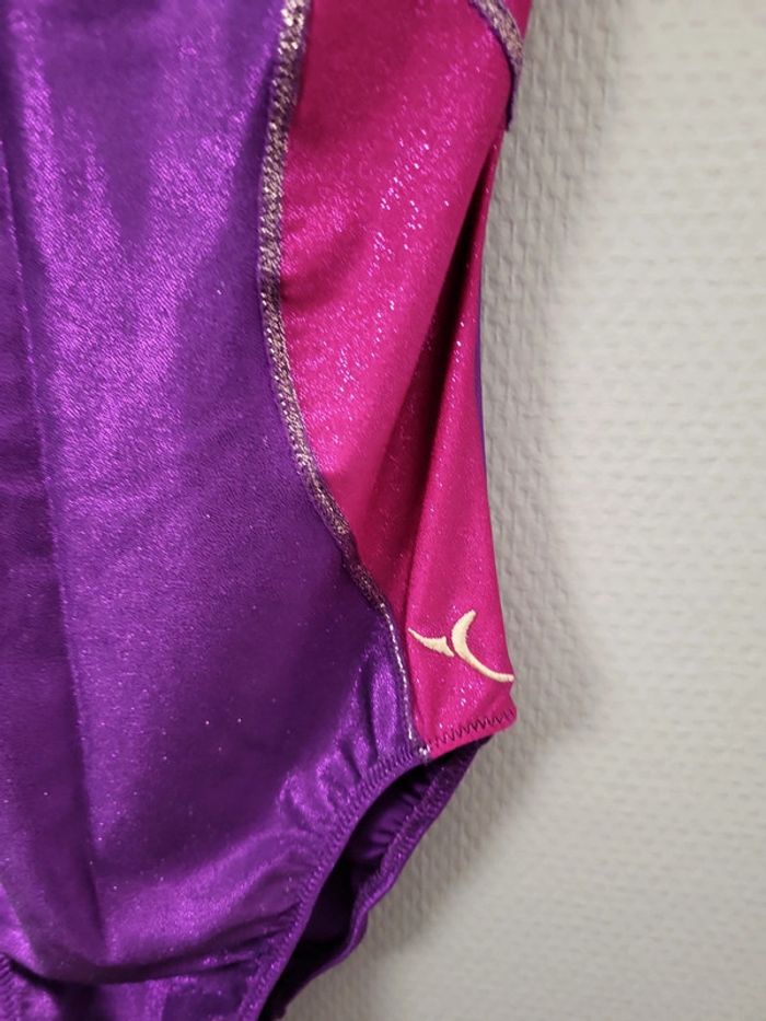 Justaucorps compétition violet rose brillant - photo numéro 2
