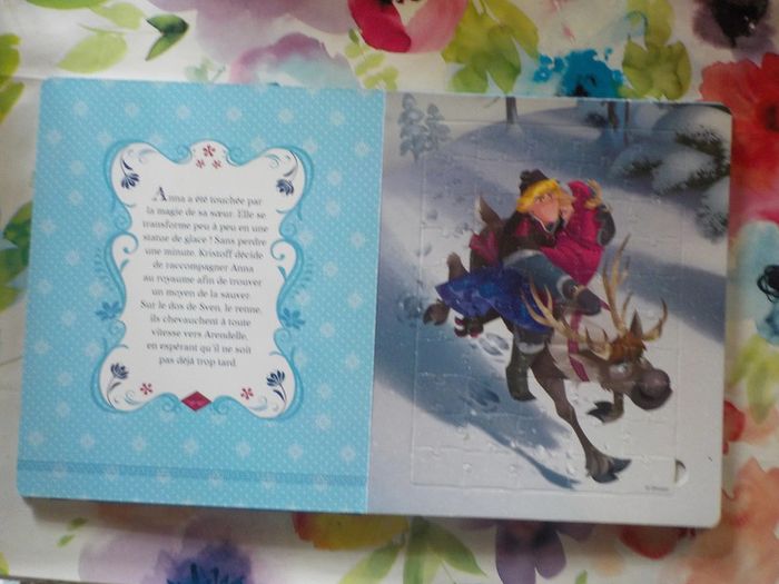 Livre puzzle avec 50 pièces La Reine des Neiges - photo numéro 7