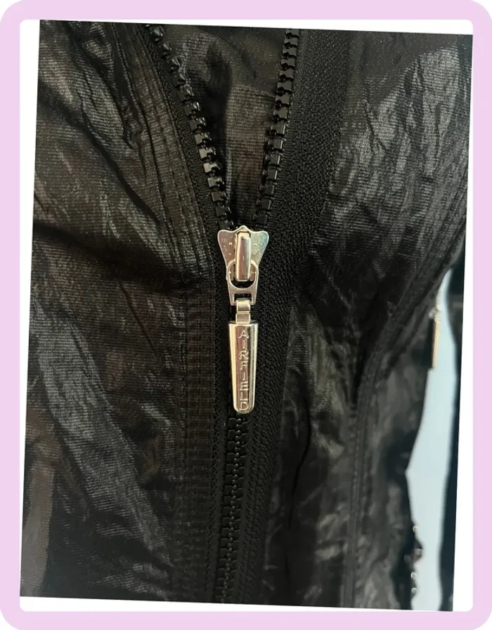 Veste courte noire Airfield taille 40 – Effet clouté épaules - photo numéro 4