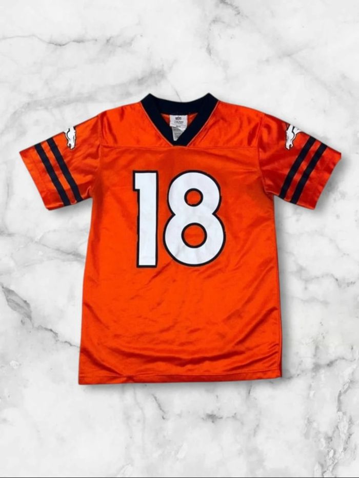 Maillot NFL Denver Broncos Peyton Manning #18 Orange Vintage Y2K - Taille Enfant L (10-12)