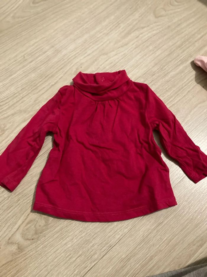 T shirt manche longue col roulée