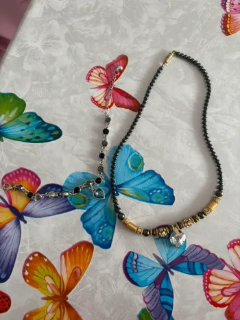 Ensemble collier bracelet pendentif cœur