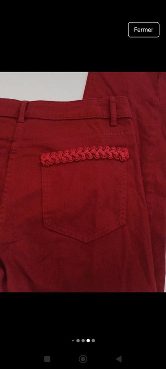 Pantalon jeans femme Weill taille 42 coupe droite rétro vintage - photo numéro 10