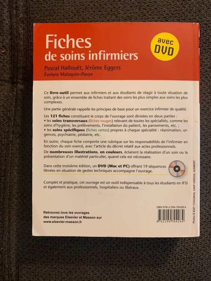 Livre fiches de soins infirmiers avec dvd - photo numéro 3
