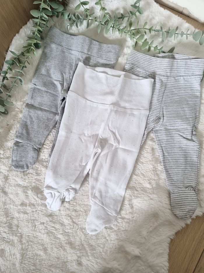 Lot Leggings/ Pantalons fins avec pieds mixte 1M