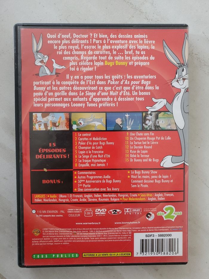 DVD Les meilleurs aventures de Bugs Bunny Looney Tunes Warner kids - photo numéro 3