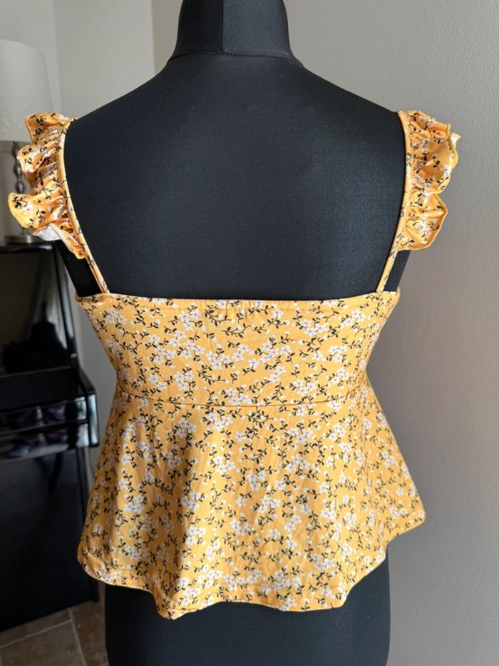 Débardeur fleurs jaune - photo numéro 5