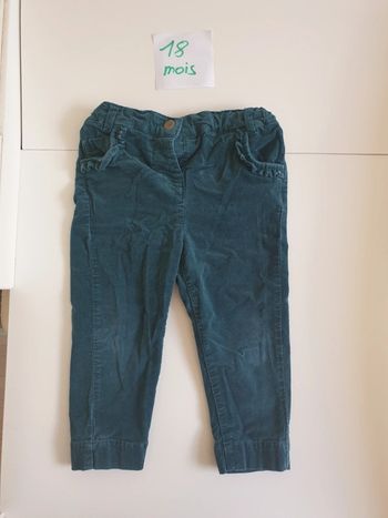 Pantalon velours côtelé vert sapin