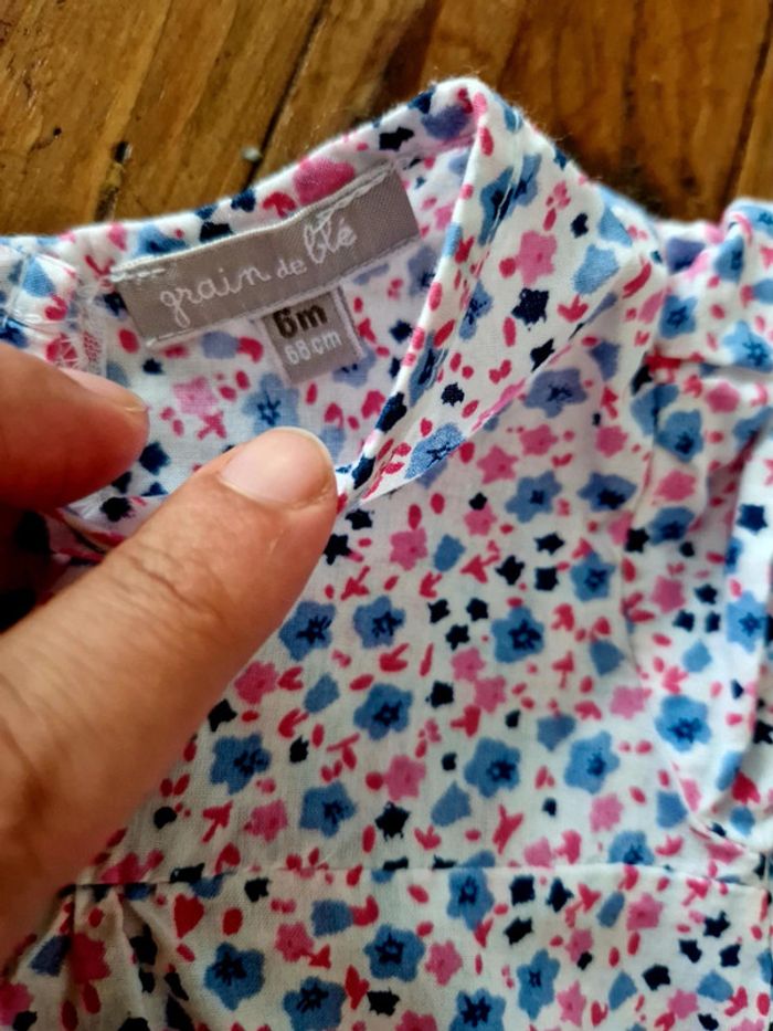 Robe motif liberty + bloomer 6 mois - photo numéro 3