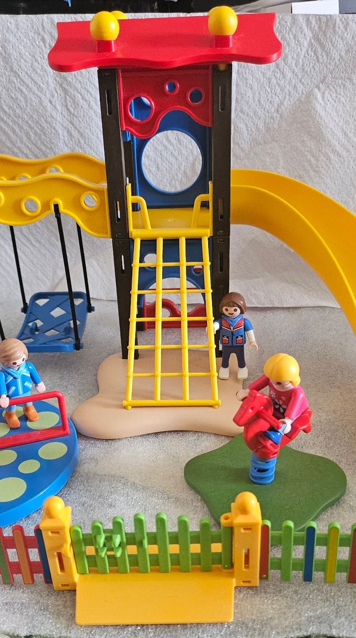 Parc de jeux playmobil toboggan jaune - photo numéro 4