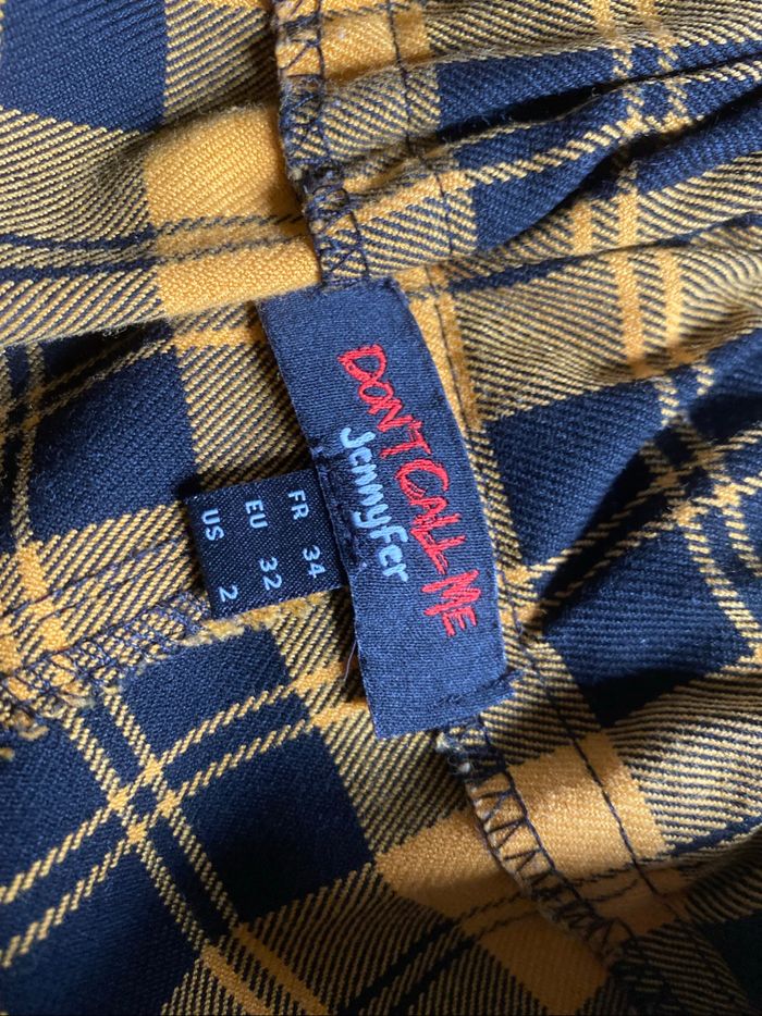 Pantalon écossais tartan ocre jaune 34 Jennyfer don't call me - photo numéro 4
