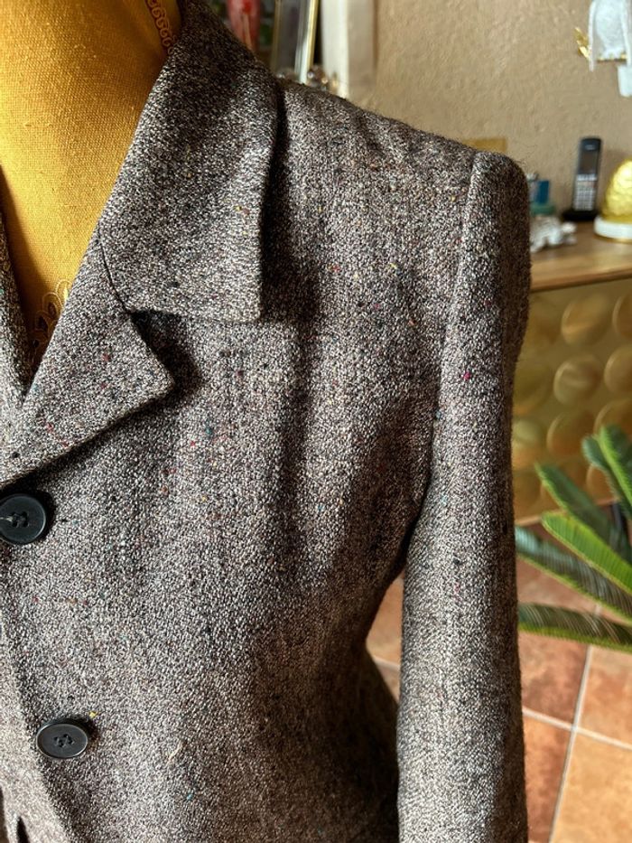 Kookai veste cintrée couleur marron mouchetée multicolores - photo numéro 4