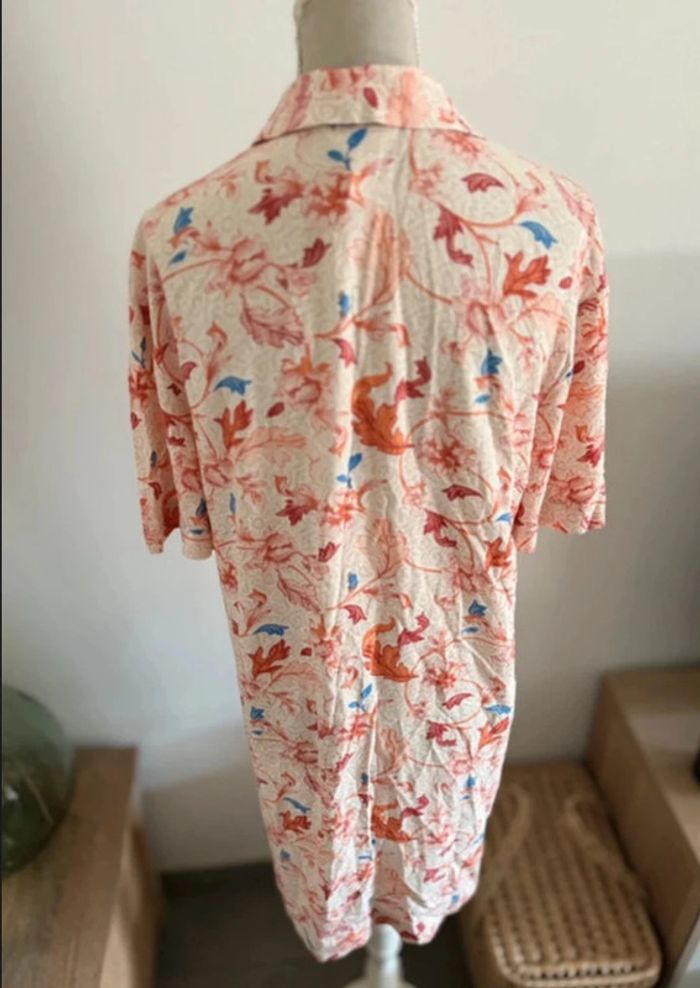 Robe chemise à motifs pêche Object taille 36 S - photo numéro 7