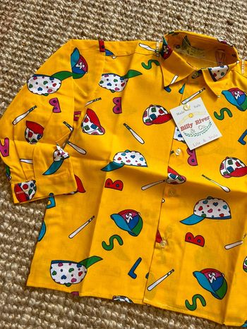 Chemise vintage baseball coloré 4A