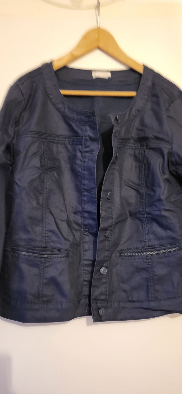 Veste jean bleu marine - photo numéro 6
