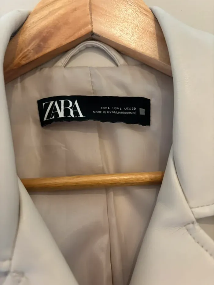 Perfecto beige Zara taille L - photo numéro 4