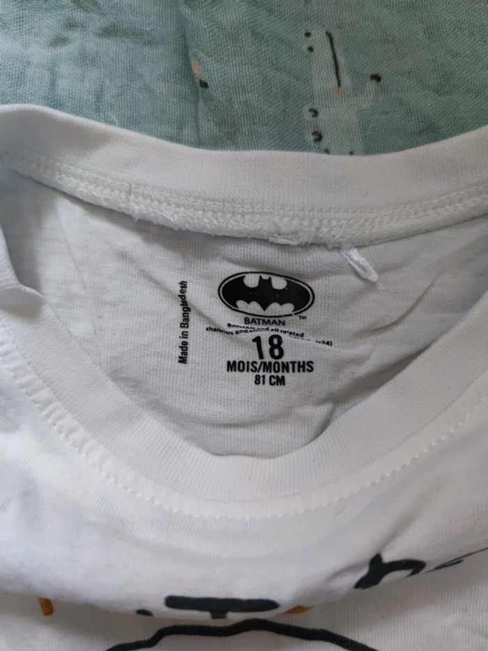 T-shirt manches longues blanc Batman Future World changer T.18 mois - photo numéro 2