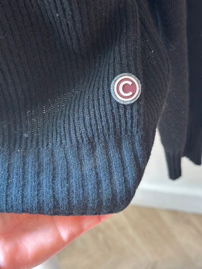 Pull noir en laine Colmar – taille XL, logo brodé - photo numéro 3