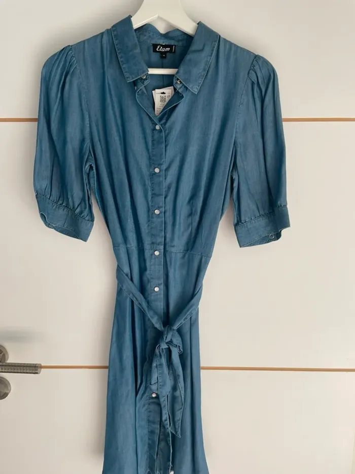 Robe bleue jean XS Etam - photo numéro 2
