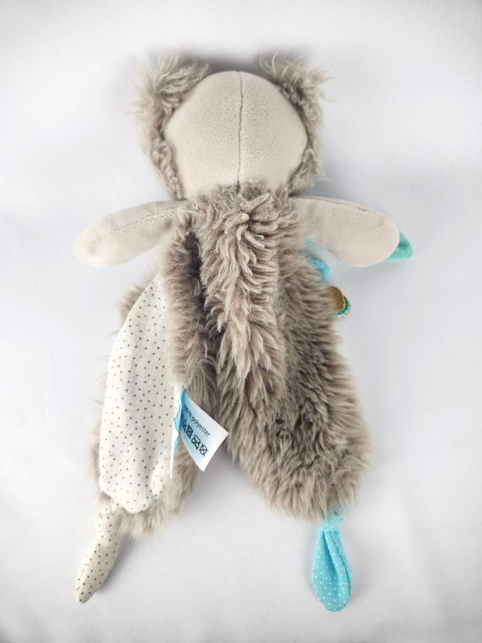 Doudou Ours Frisounours BabyNat - Gris Beige Blanc - Très Bon État - photo numéro 4