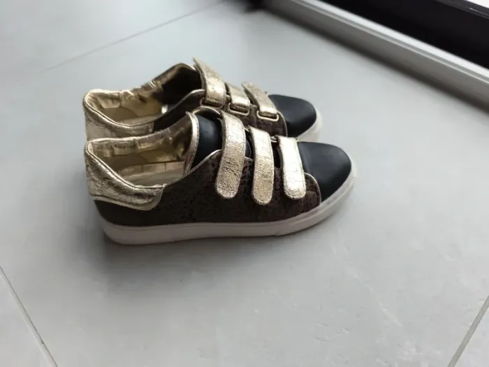 CL11 - chaussures léopard dorées et noires - 37 - photo numéro 2