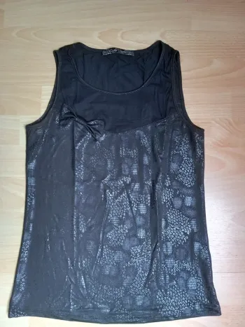 Débardeur noir effet brillant Cache-cache Taille S