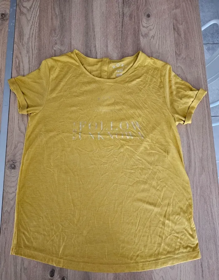 TEE shirt jaune femme s Roxy - photo numéro 4