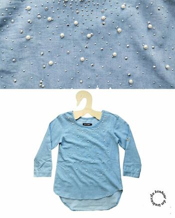 8 ans blouse tunique a perles
