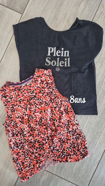 Lot t-shirt fille 8 ans