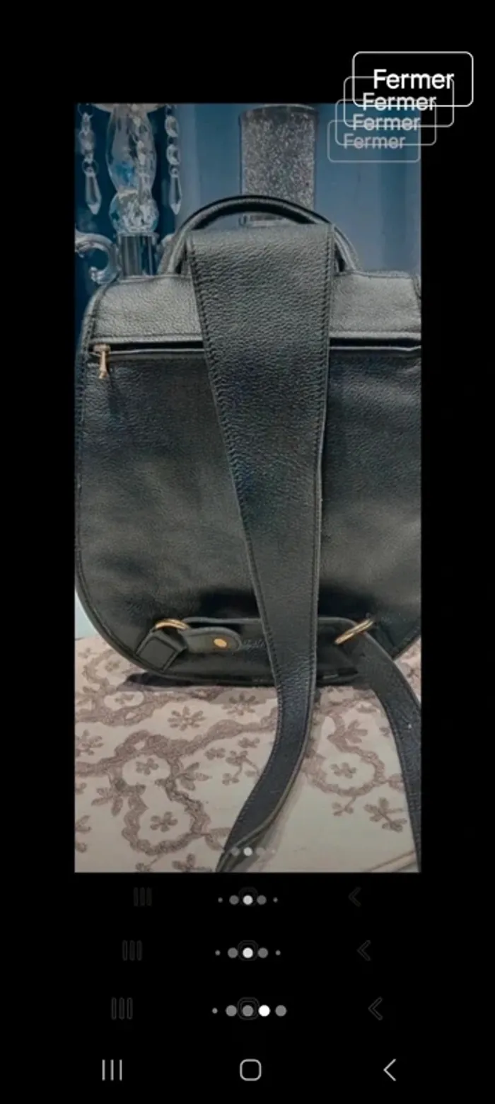 Sac à dos longchamp vintage en cuir - photo numéro 7