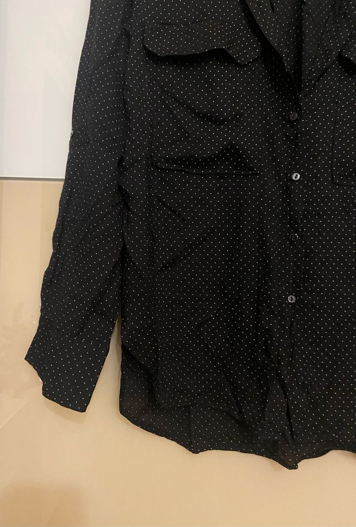 Chemise noire à pois L - photo numéro 5