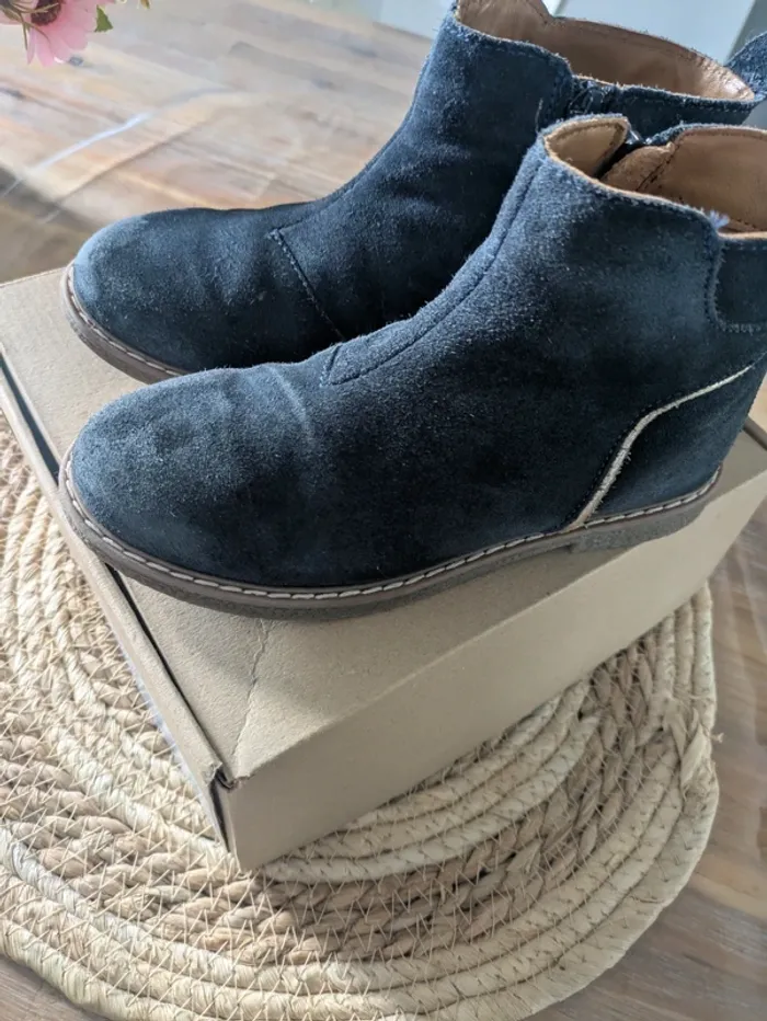 Bottines bleues marines