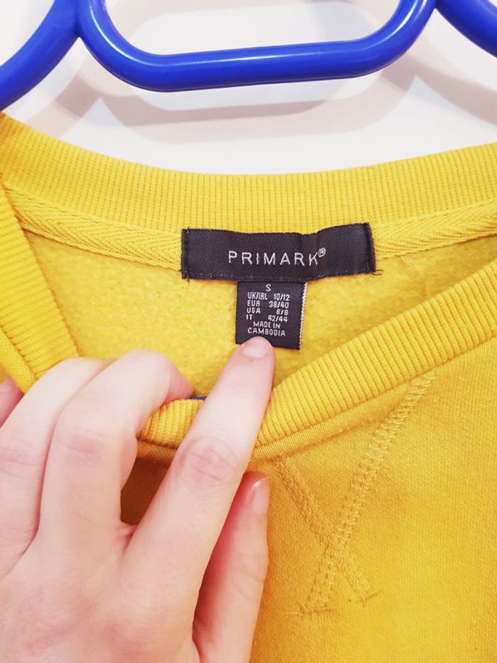 Sweat jaune crop top - photo numéro 5