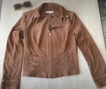 Blouson suédine cache cache