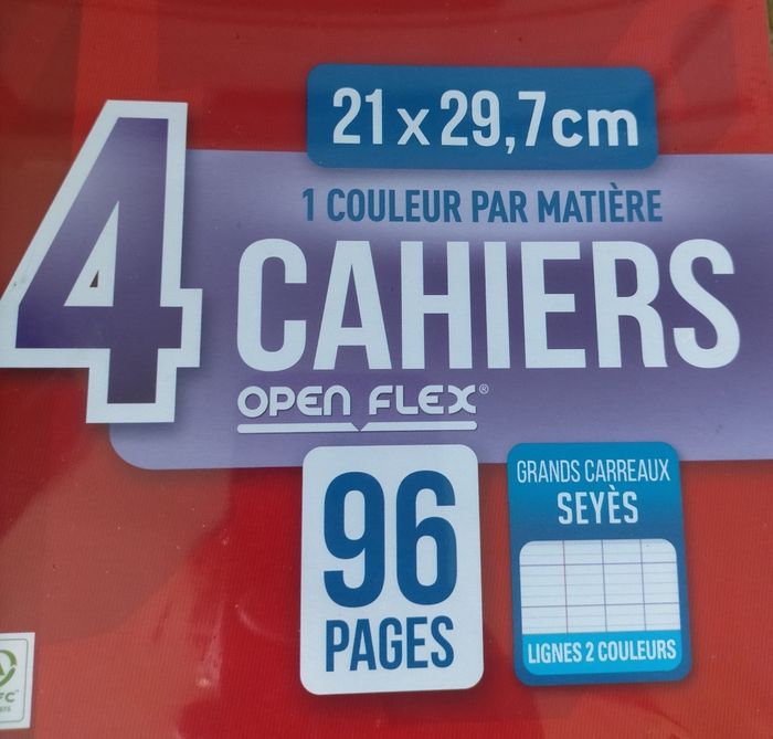Lot 4 cahiers 96 pages Oxford 21x29, 7 cm - photo numéro 2
