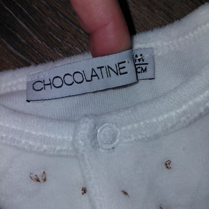 Chocolatine- pyjama coton velours 6 mois - photo numéro 2