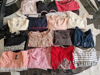 Lot 15 tee shirt 8 ans fille