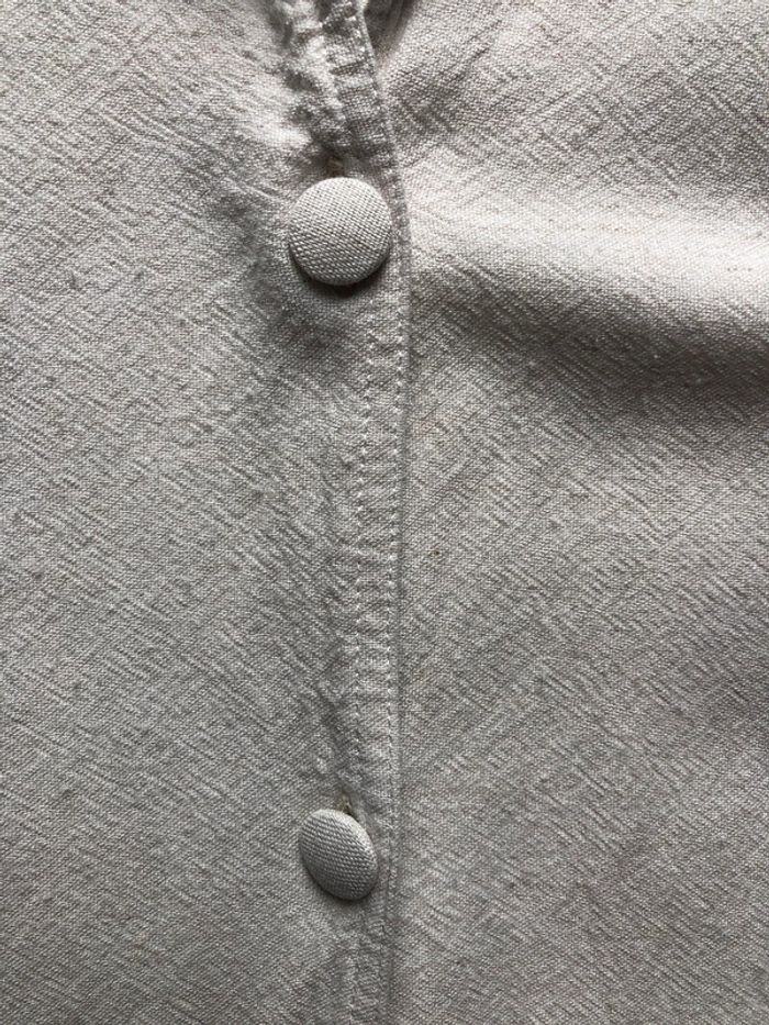 AN45- Veste ou robe longue (lin et coton) T2- 40/42 - photo numéro 7