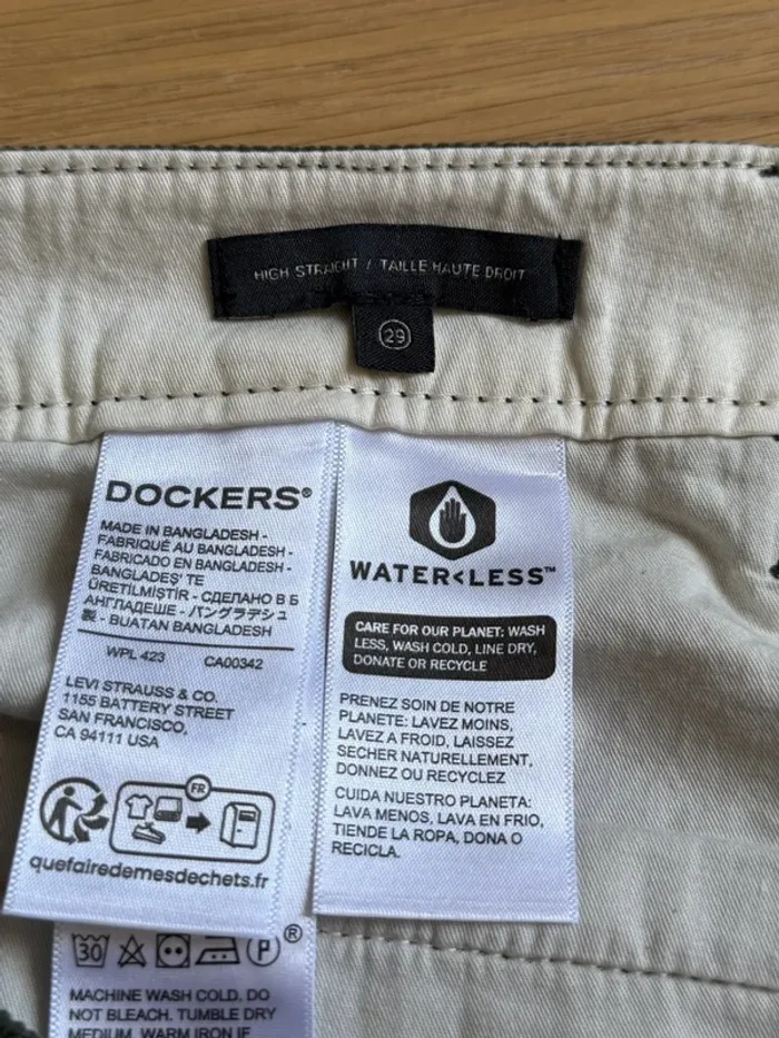 Pantalon chino Dockers - Original Khaki (High Straight) - photo numéro 5