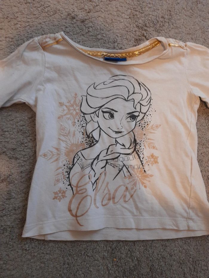 Tes shirt manches longues reine des neiges - photo numéro 2